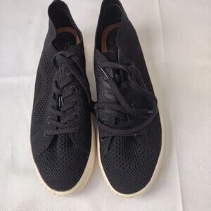 Sofft Shoes Womens Size 7.5 Black Knit Low Top Lace Up Sneakers Comfort Walking
